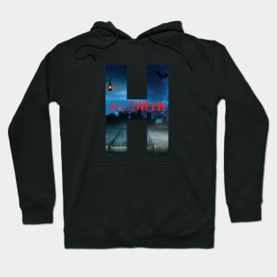 Halloween scary design inside the Letter H. Hoodie